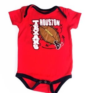 NFL Red Houston Texans Baby Bodysuit with Football Graphic-
